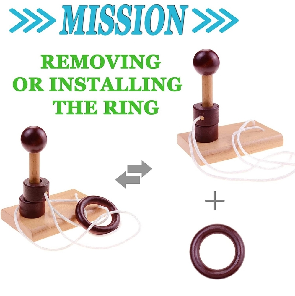 Real Wood Brain Teaser Puzzle Game